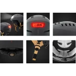 Casco Urban Light Olsson Negro Antracita con Luz para Bicicleta, Patinete Eléctrico, Skate y Patines - Imagen 4