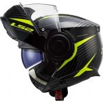 Casco Modular Moto LS2 FF902 Scope II Skid Amarillo Negro - Imagen 3