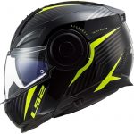 Casco Modular Moto LS2 FF902 Scope II Skid Amarillo Negro - Imagen 4