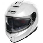 Casco Integral Moto Nolan N80-8 Classic N-Com Metal Blanco